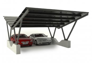 4 Car V Type Solar Parking Lot/Carport